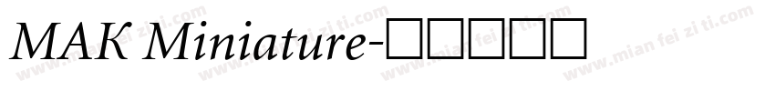 MAK Miniature字体转换
